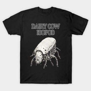 Monochrome Dairy Cow Isopod Bug Design | Intriguing Nature Artwork T-Shirt